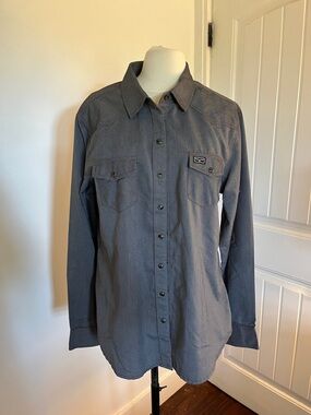 Kimes Ranch Gray Button-Down Western Work Shirt